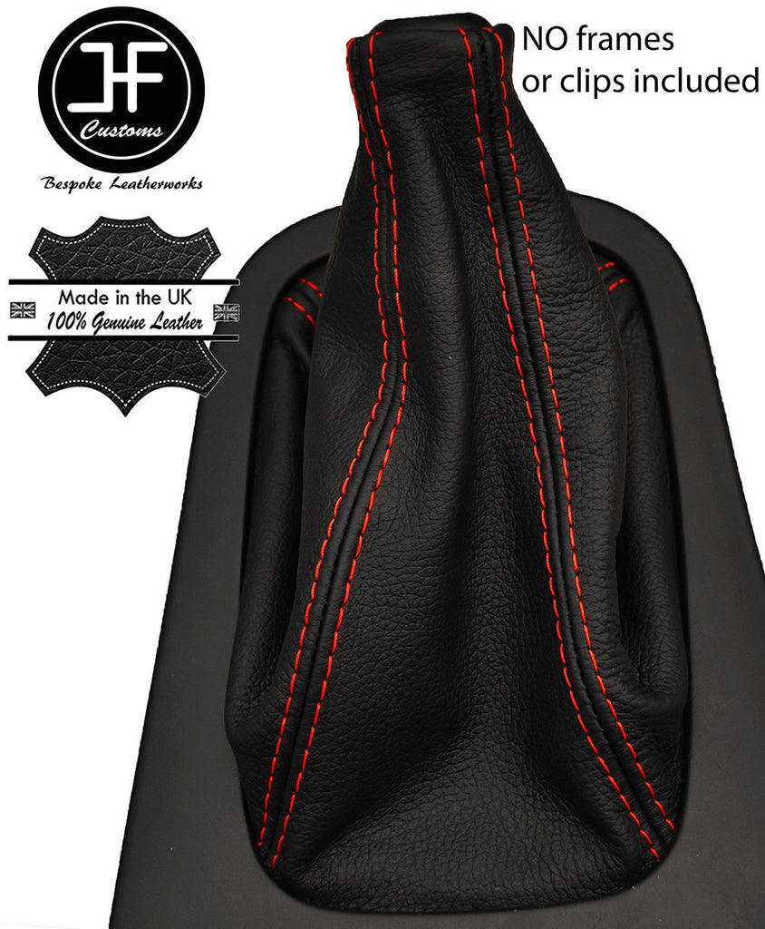 RED STITCH GEAR GAITER REAL LEATHER FOR ROVER 400 1995-2000 5 DOOR HATCBACK