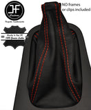 RED STITCH GEAR GAITER REAL LEATHER FOR ROVER 400 1995-2000 5 DOOR HATCBACK