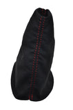 RED STITCH FITS CITROEN C2 2003-2009 GEAR GAITER GENUINE SUEDE GAITOR CUSTOM NEW