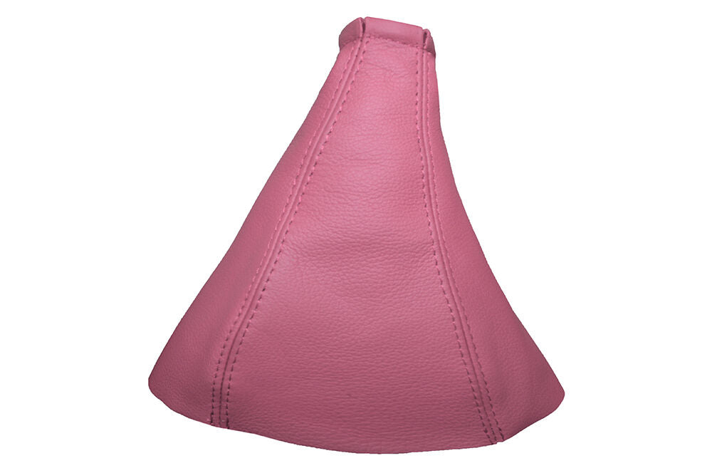 PINK LEATHER PINK STITCH FITS VAUXHALL OPEL CORSA C 2000-2006 GEAR GAITER