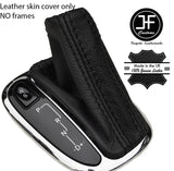 BLACK & BLACK STRIPE LEATHER AUTOMATIC GEAR GAITER FITS MERCEDES C CLASS W203