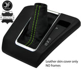 GREEN STITCH REAL LEATHER AUTOMATIC GEAR GAITER FITS FORD TRANSIT CUSTOM 13-19