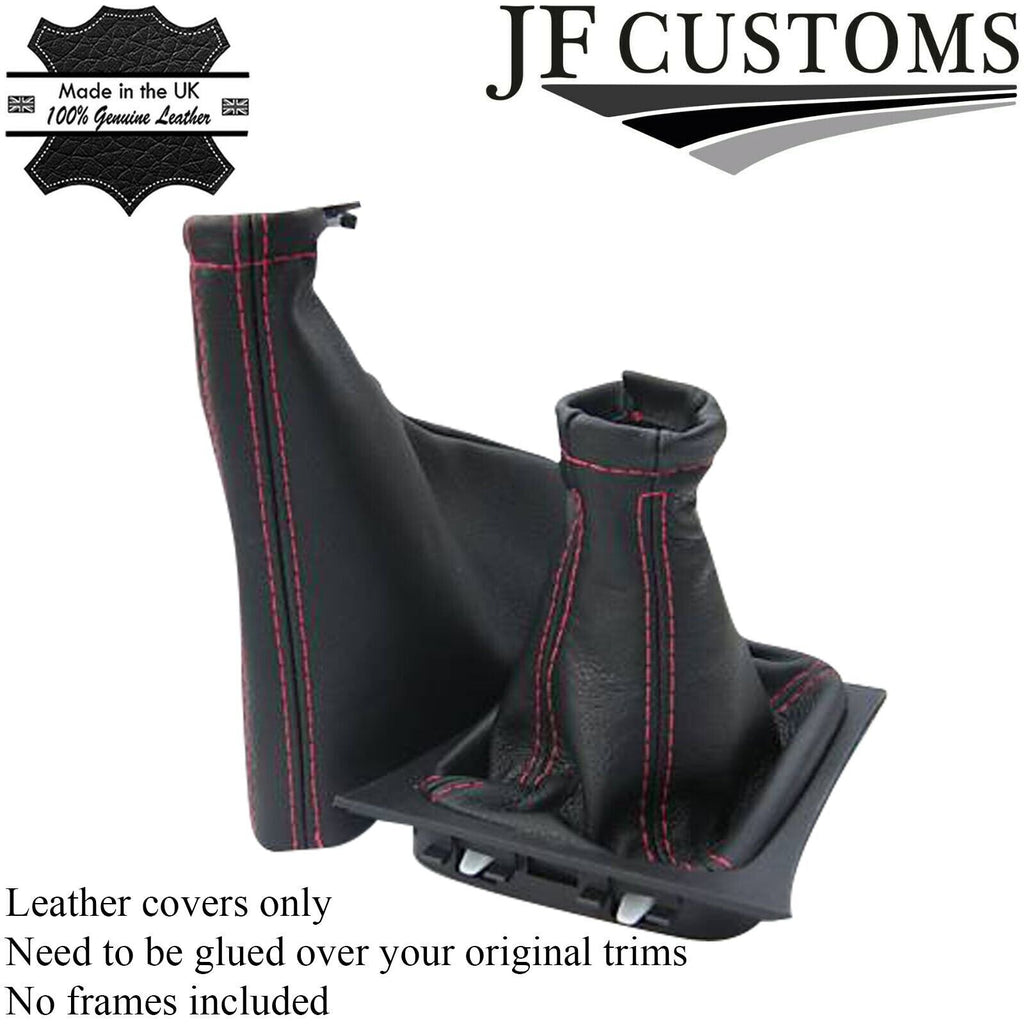 RED STITCHING FITS VAUXHALL OPEL ASTRA MK5 H GEAR HANDBRAKE GAITER REAL LEATHER