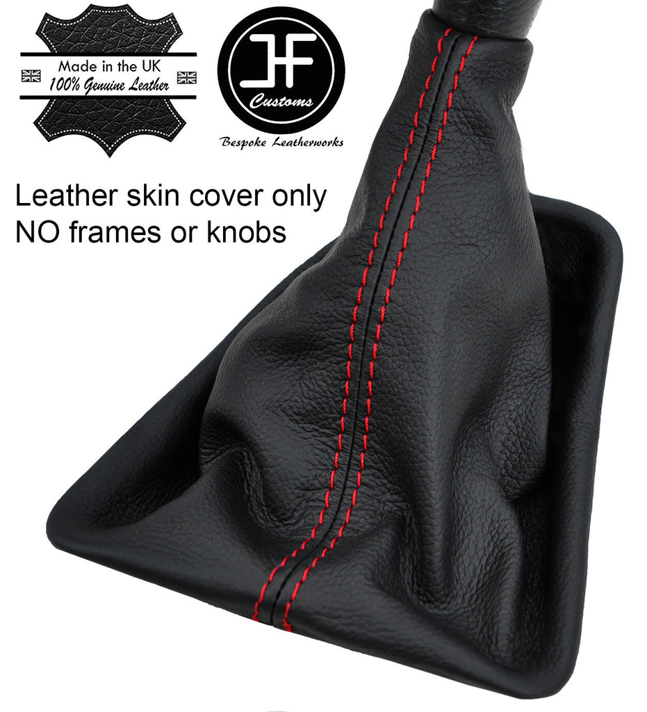 RED STITCH TOP GRAIN LEATHER MANUAL GEAR GAITER FITS RENAULT LAGUNA 2001-2007