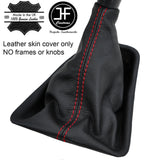 RED STITCH TOP GRAIN LEATHER MANUAL GEAR GAITER FITS RENAULT LAGUNA 2001-2007