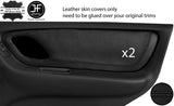 BLACK STITCH 2X REAR DOOR CARD TRIM LEATHER COVERS FITS MAZDA TRIBUTE 01-07