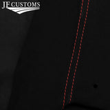 FITS FIAT 500 ABARTH 07-16 RED STITCH SUEDE REAR BOOT TRIM COVER CUSTOM NEW