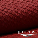 D RED LEATHER SCALE PATTERN 75cm x 150cm QUALITY PREMIUM CRAFT TEXTILE DSG1