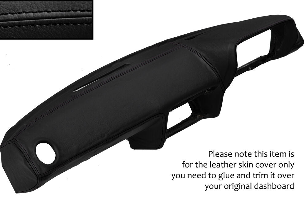 BLACK STITCH DASH DASHBOARD LEATHER COVER FITS CHRYSLER TALBOT SUNBEAM