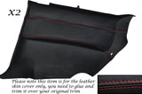 RED STITCH 2X REAR DOOR CARDS LEATHER COVERS  FITS NISSAN S14 200SX 94-99