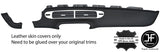BLACK STITCH DASH VENTS TRIM REAL LEATHER COVER FITS CAMARO 2012-2015 STYLE 2