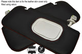 RED STITCHING 2X SUN VISORS LEATHER COVERS FITS FIAT 500X 500 X 2014-2017
