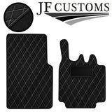 WHITE DIAMOND VINYL 2X TAILORED FLOOR CARPETS FOR SMART FORTWO 450 03-07 JF1