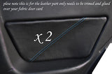 BLUE STITCH FITS NISSAN SKYLINE GTS GTR R32 89-94 2X REAR DOOR CARD TRIM COVERS