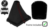 RED STITCH LEATHER MANUAL GEAR GAITER + FRAME FOR RENAULT TALISMAN 15-20