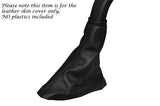 BLACK STITCHING LEATHER HANDBRAKE GAITER COVER FITS VOLVO V40 2012-2014
