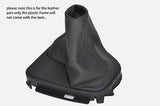 black stitch FITS LAND ROVER FREELANDER 2 06-11 AUTOMATIC LEATHER GEAR GAITER
