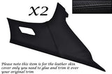 BLACK STITCH FITS BMW 3 SERIES E46 SALOON 98-05 2X REAR PILLAR LEATHER COVERS