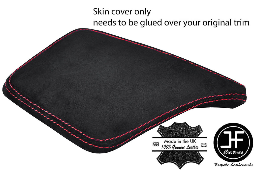 RED STITCHING REAL SUEDE ARMREST COVER FITS VOLVO XC90 2015-2018 CUSTOM NEW