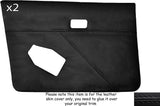 BLACK STITCH 2X FRONT FULL DOOR CARD SKIN COVERS FITS FORD ESCORT MK3 GHIA