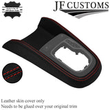 RED STITCH LEATHER AUTOMATIC GEAR SURROUND COVER FOR KIA SOUL 2009-2013