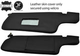 BLACK REAL LEATHER 2X SUN VISORS COVERS FITS NISSAN 300ZX Z31 1984-1989