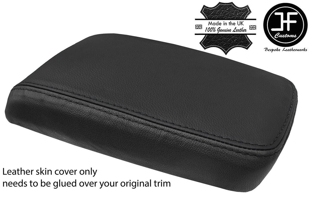 BLACK & BLACK ARMREST LID REAL LEATHER COVER FITS MERCEDES GLA CLASS 2014-2018