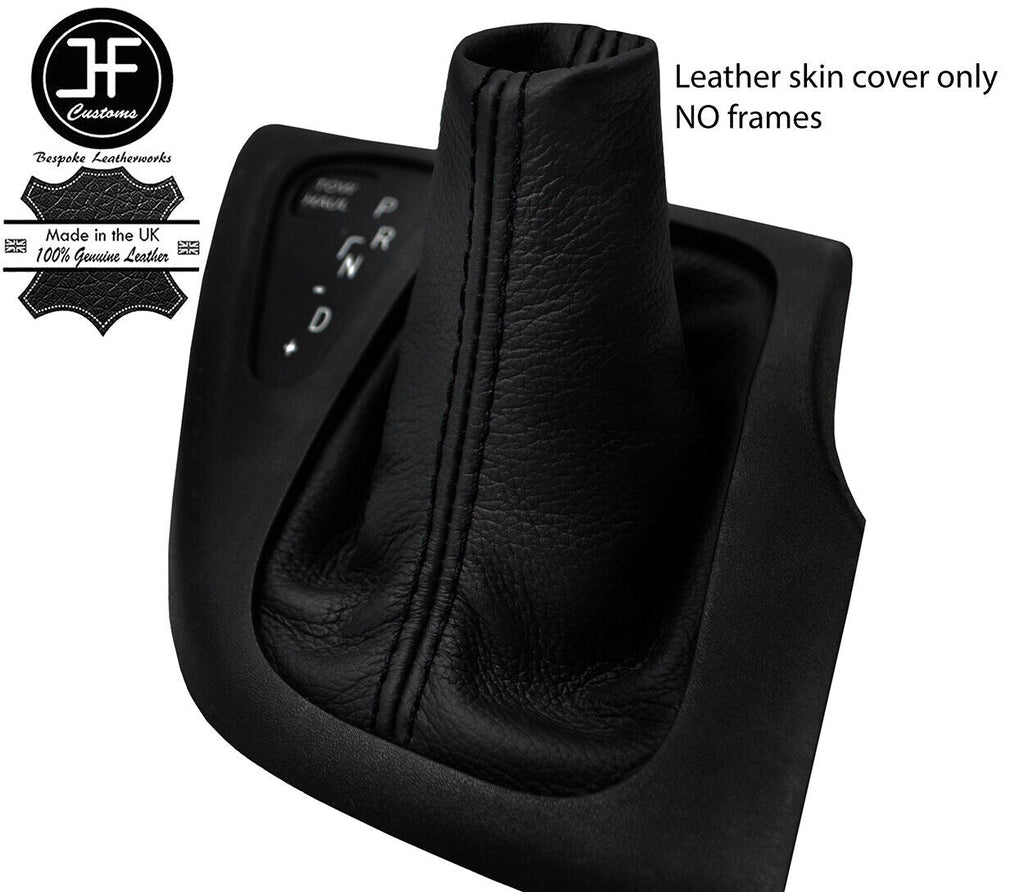 BLACK STITCH REAL LEATHER AUTO AUTOMATIC GEAR GAITER FOR FIAT DUCATO 2016-2019