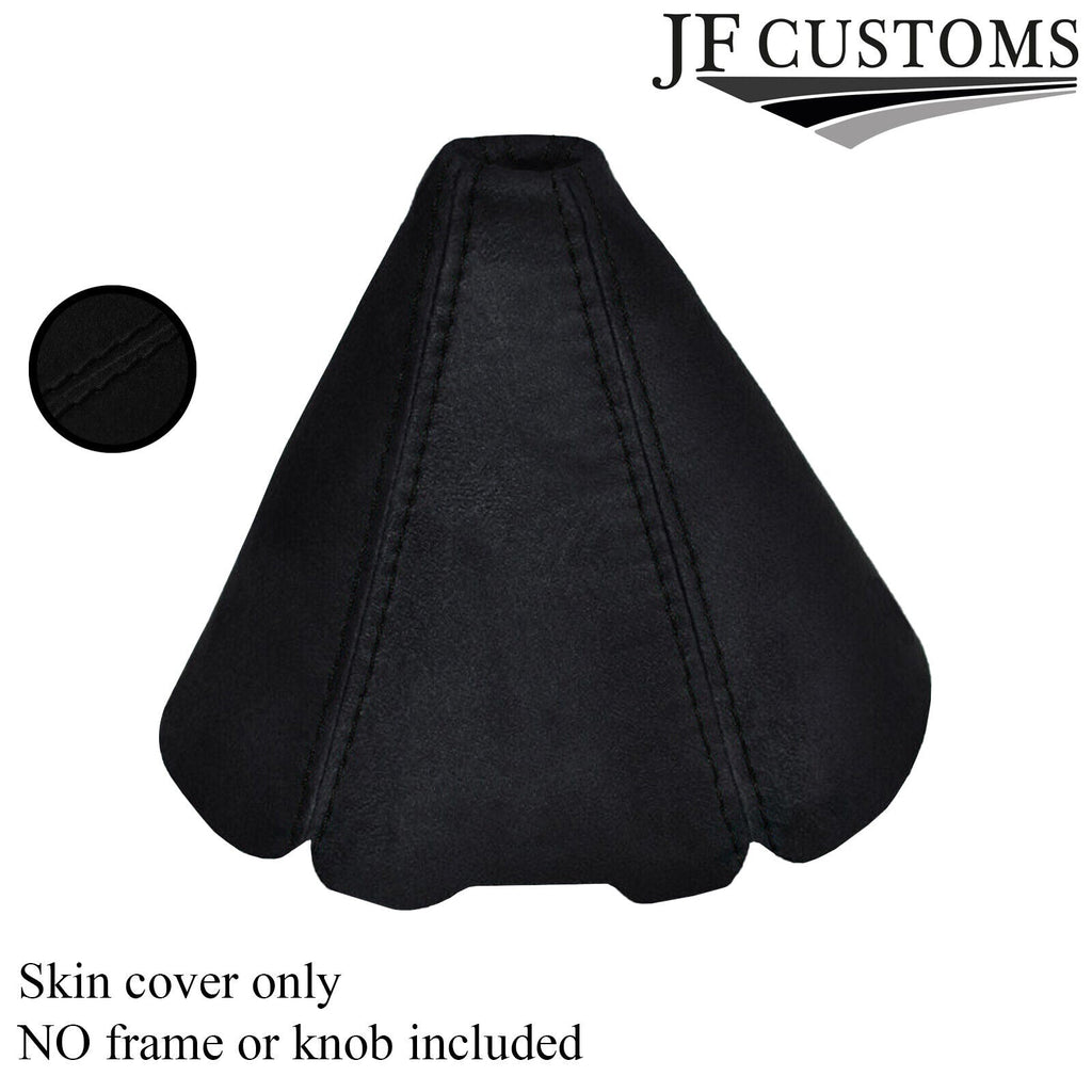 BLACK STITCH FITS MAZDA RX8 BLACK REAL SUEDE GEAR GAITER GAITOR CUSTOM NEW