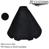 BLACK STITCH FITS MAZDA RX8 BLACK REAL SUEDE GEAR GAITER GAITOR CUSTOM NEW