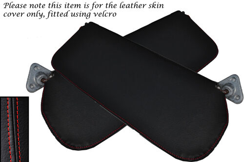 RED STITCHING FITS SUNBEAM RAPIER 2X SUN VISORS LEATHER COVERS ONLY CUSTOM NEW