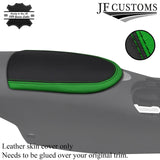 BLACK & GREEN REAL LEATHER ARMREST LID COVER FITS 370Z Z34 09-2017 STYLE 2