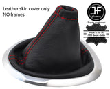 RED STITCHING TOP GRAIN REAL LEATHER MANUAL GEAR GAITER FITS JUKE 2010-2016
