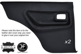 BLACK STITCH 2X REAR DOOR CARD COVERS FITS FORD ESCORT MK2 RS2000 COUPE 2DR