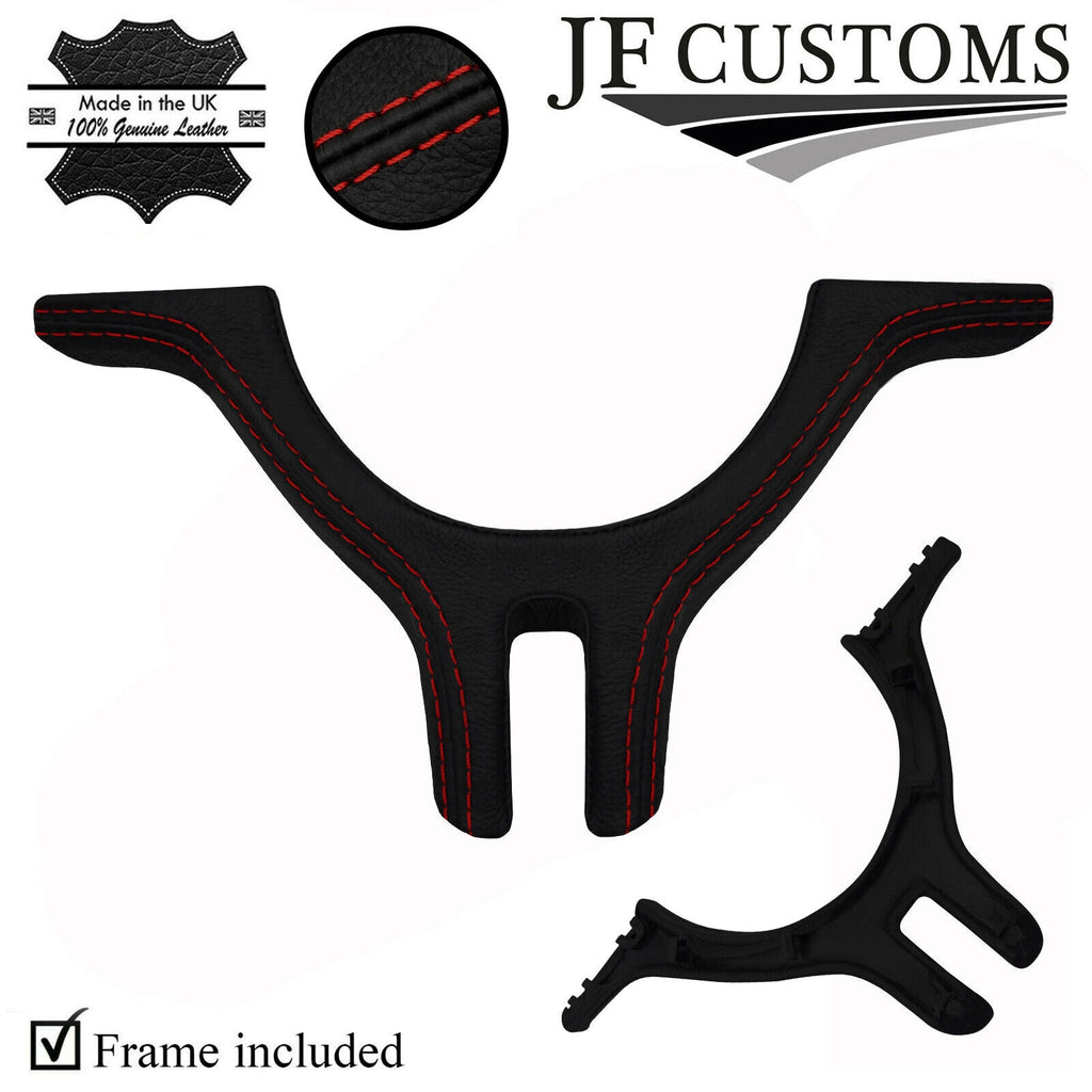 D RED STITCH LEATHER SPORT STEERING WHEEL TRIM + FRAME FOR BMW 3 E46 99-05