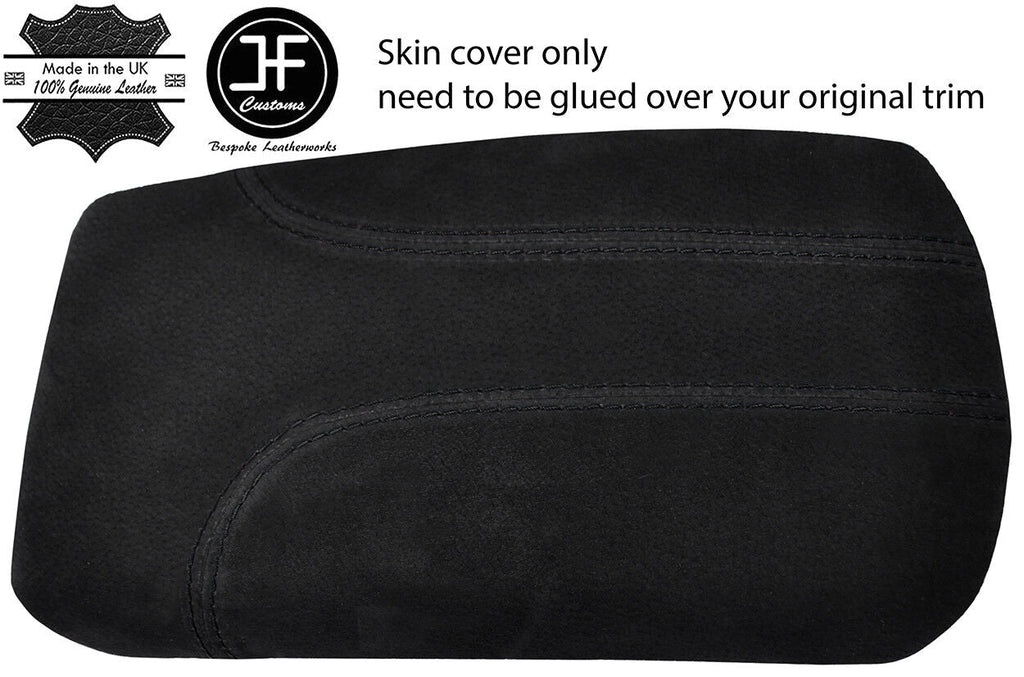 BLACK STITCH ARMREST LID SUEDE COVER FITS NISSAN QASHQAI J11 2017-2018