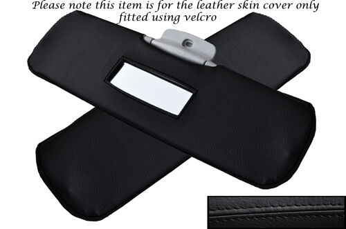 BLACK STITCHING FITS SMART FORTWO 450 98-07 2X SUN VISORS SKIN COVERS CUSTOM NEW