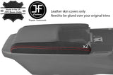 RED STITCH 2X CONSOLE SIDE TRIM LEATHER COVER FITS HONDA CIVIC MK10 2017-2019