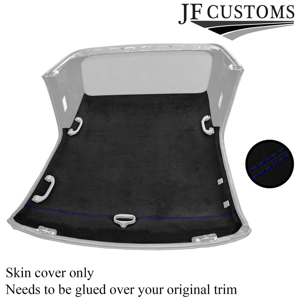 BLUE STITCH CONVERTIBLE HARDTOP ROOF HEADLINING LUXE SUEDE COVER FITS BMW E36