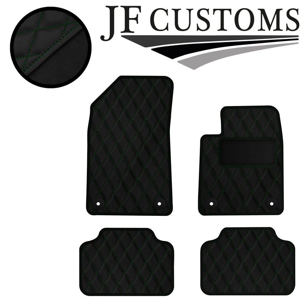 D GREEN DIAMOND STITCH VINYL 4X TAILORED FLOOR CARPETS FOR CITROEN C6 05-12 JF1