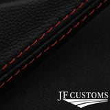 FOR FORD FOCUS MK4 18-20 D RED STITCH LEATHER 4X FULL DOOR CARD TRIM COVERS