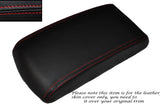 RED STITCH LEATHER ARMREST SKIN COVER FITS CITROEN C5 2008-2013 CUSTOM NEW