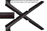 RED STITCH 2X DOOR SILL SKIN COVERS FITS FORD ESCORT MK3 MK4 XR3I RS TURBO