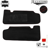 RED CROSS STITCH ITALIAN LEATHER 2X SUN VISOR COVERS FOR NISSAN 350Z 33Z 03-09