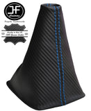 BLUE  STITCHING CARBON FIBER VINYL GEAR GAITER FITS PEUGEOT 206 206 CC 98-12