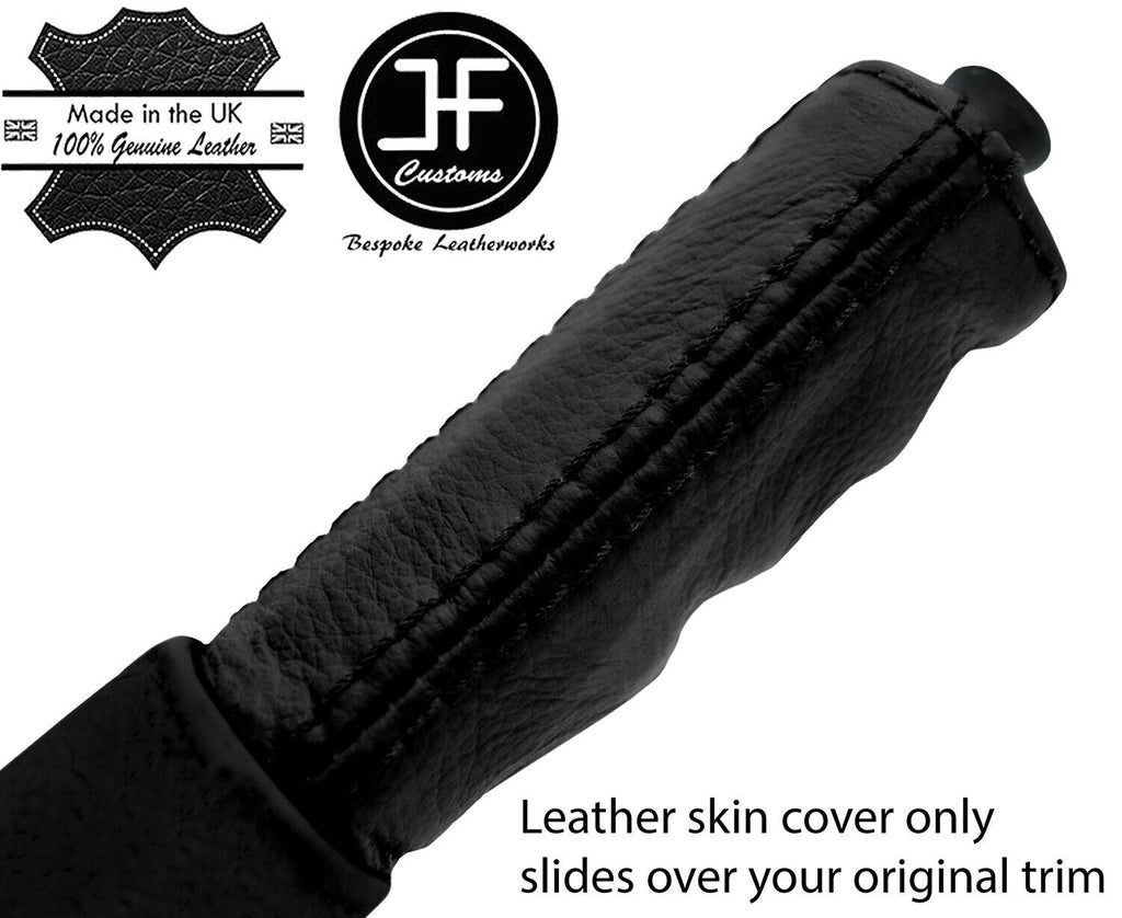 BLACK TOP GRAIN REAL LEATHER HANDBRAKE HANDLE COVER FOR FORD GRANADA MK1