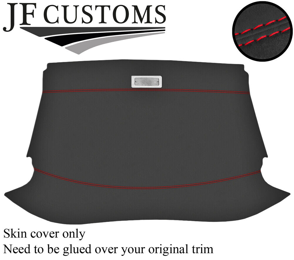 RED STITCH FRONT ROOF HEADLINING DARK GREY LUXE COVER FOR VW CADDY MK2 95-03