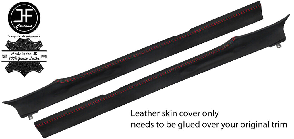 RED  STITCH 2X TOP ROOF SIDE PANEL LEATHER COVERS FITS BMW E23 7 SERIES 77-86