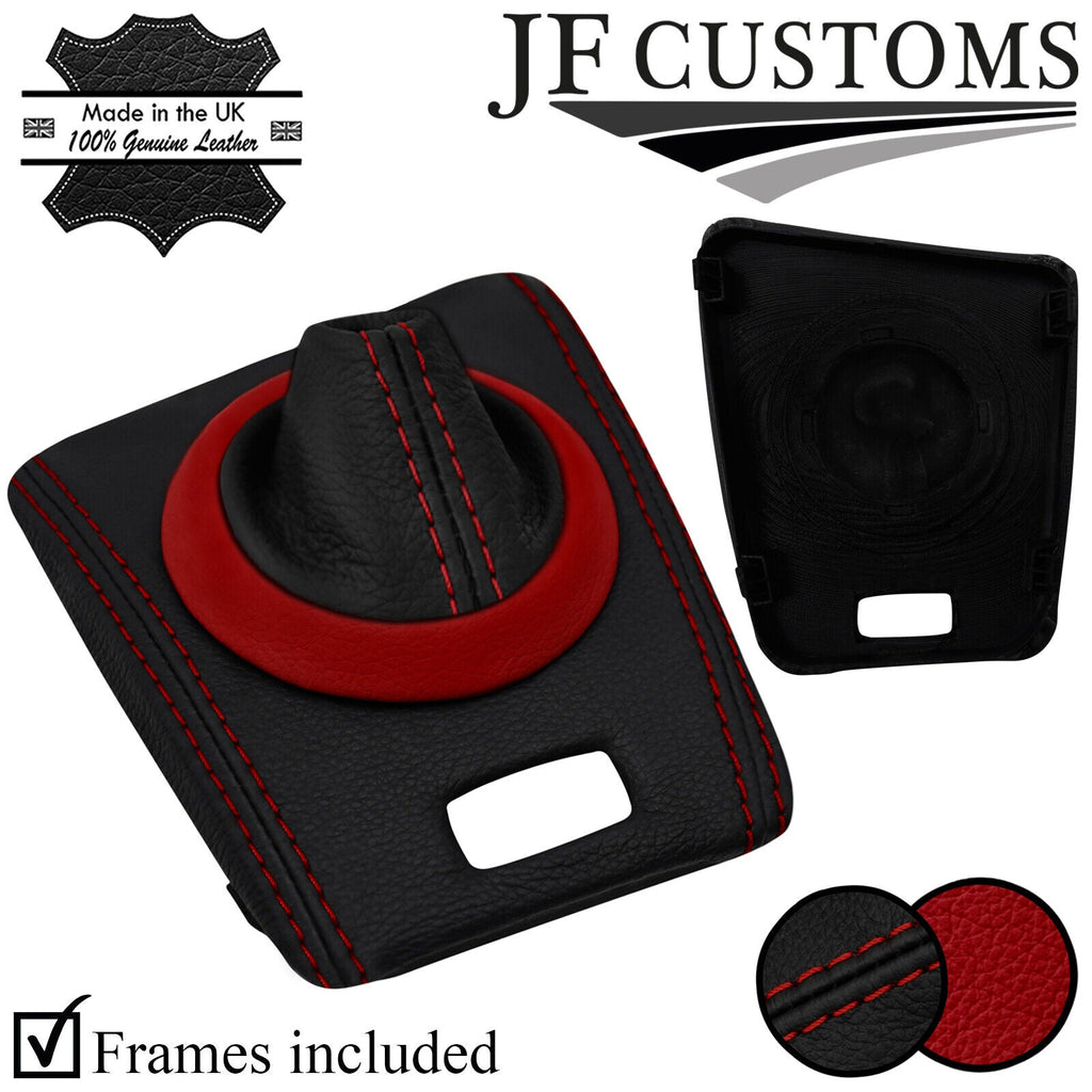 D RED & BLACK LEATHER SMG AUTOMATIC GEAR + SURROUND TRIMS FOR BMW E46 99-05