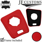 RED LEATHER SMG AUTOMATIC GEAR SURROUND TRIMS FOR BMW E46 99-05 CUSTOM NEW